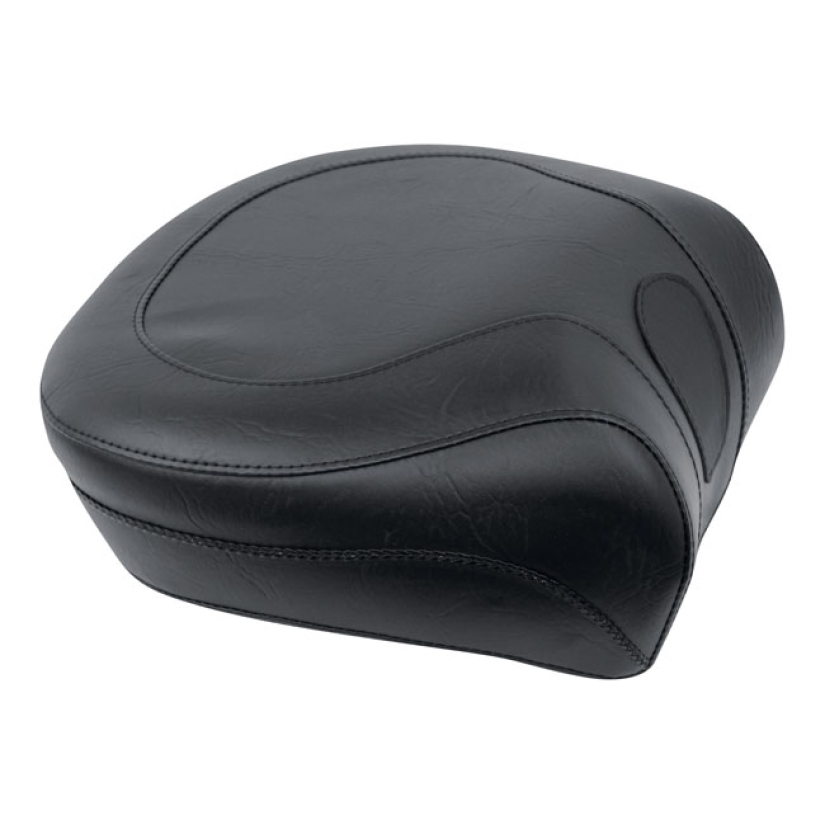 MUSTANG, WIDE TOURING PASSENGER SEAT. RECESSED PLAIN BLACK. 14" WIDE. 537254