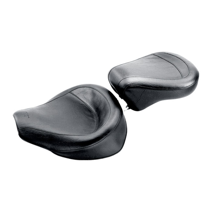 MUSTANG, WIDE TOURING SOLO SEAT PLAIN BLACK. 16" WIDE. NOTE 1: MUSTAN 537315