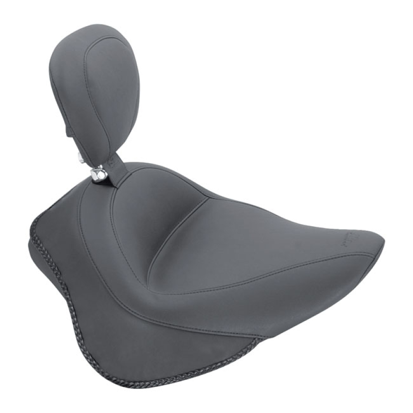 MUSTANG WIDE TRIPPER SOLO SEAT WITH RIDER BACKREST BLACK. 16" WIDE. ST 537435