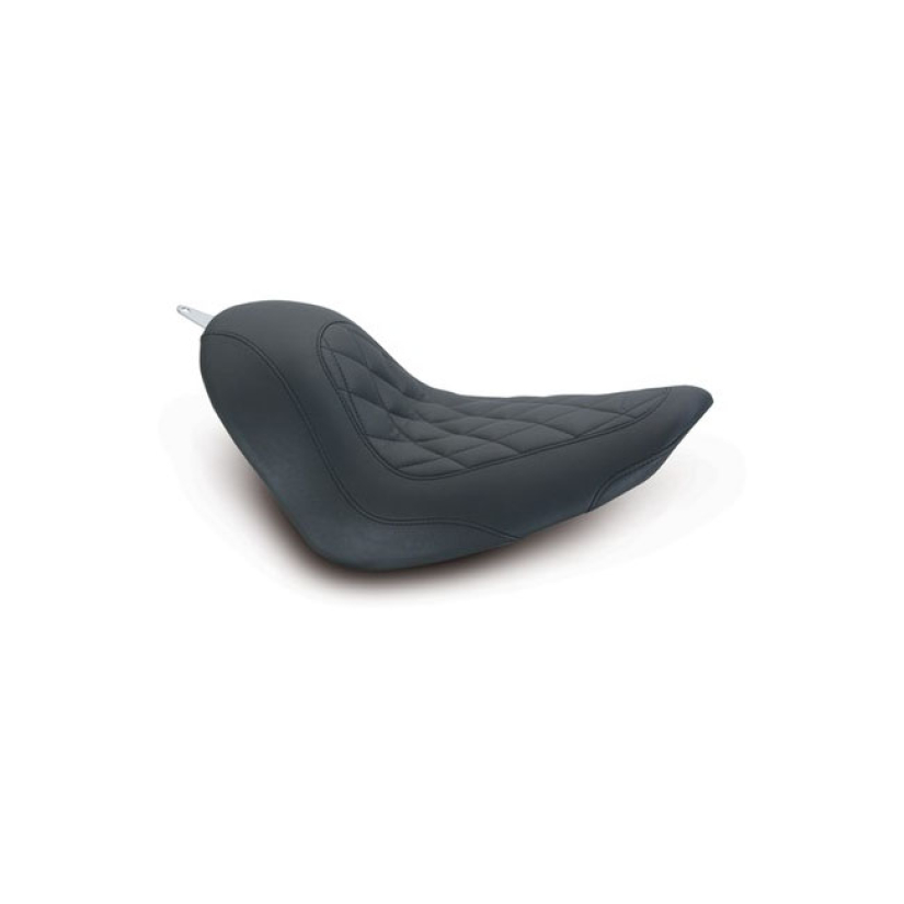 MUSTANG, STANDARD TRIPPER SOLO SEAT BLACK. 10" WIDE. DIAMOND STITCH. 537494