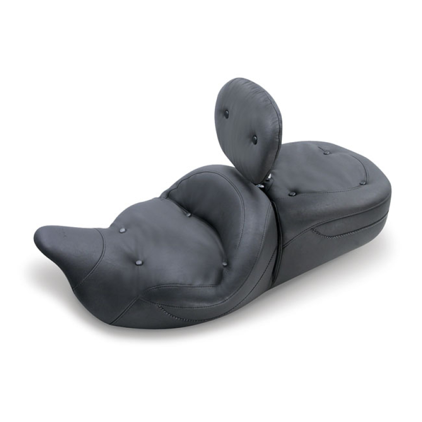 MUSTANG, REGAL SUPER TOURING SEAT. WITH RIDER BACKREST BLACK. FRONT WI 537523
