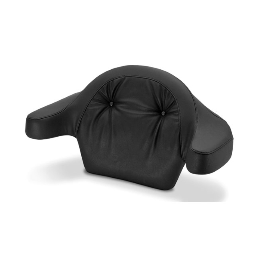 MUSTANG, WRAP-AROUND PASSENGER BACKREST FOR KING TOUR-PAKR BLACK VINYL 537547