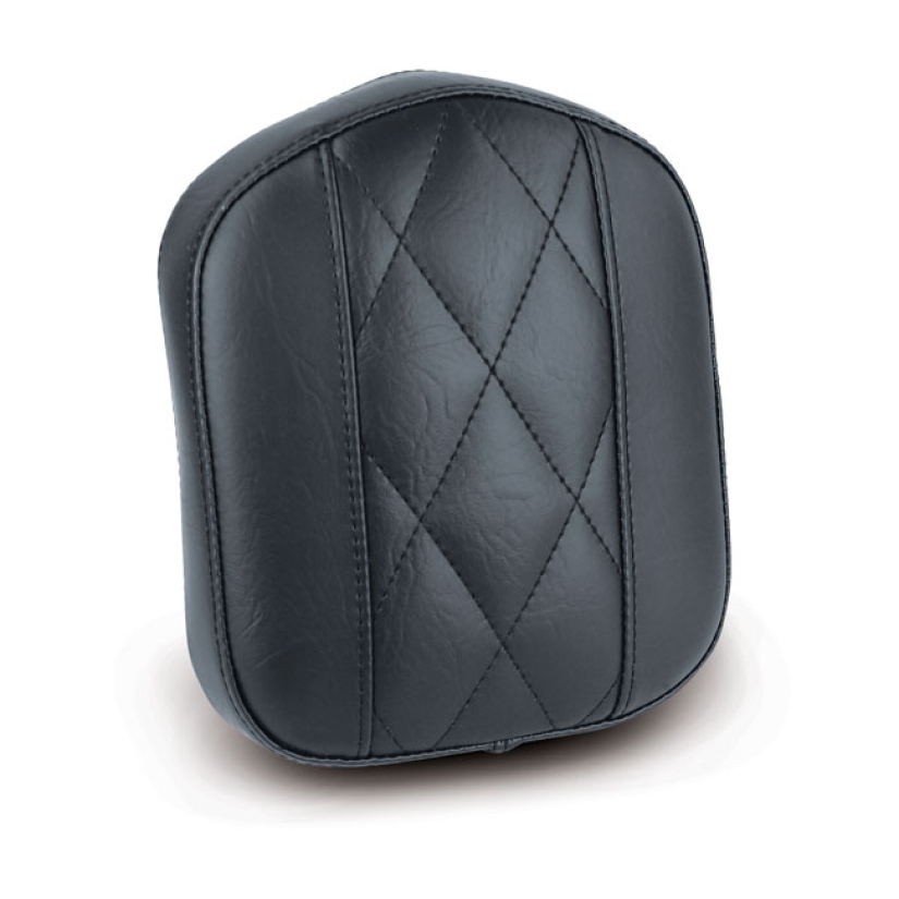 MUSTANG, OEM STYLE SISSY BAR PAD. BLACK. DIAMOND DISTRESSED BLACK. DIA 537574