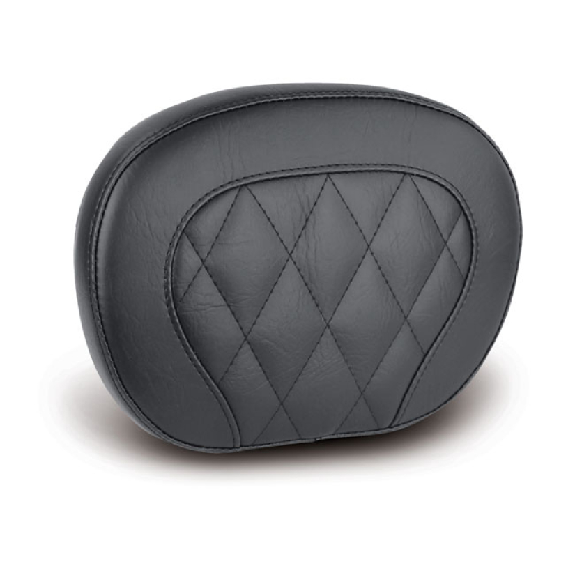 MUSTANG, SETBACK SISSY BAR PAD. BLACK. DIAMOND BLACK. DIAMOND STITCH P 537581