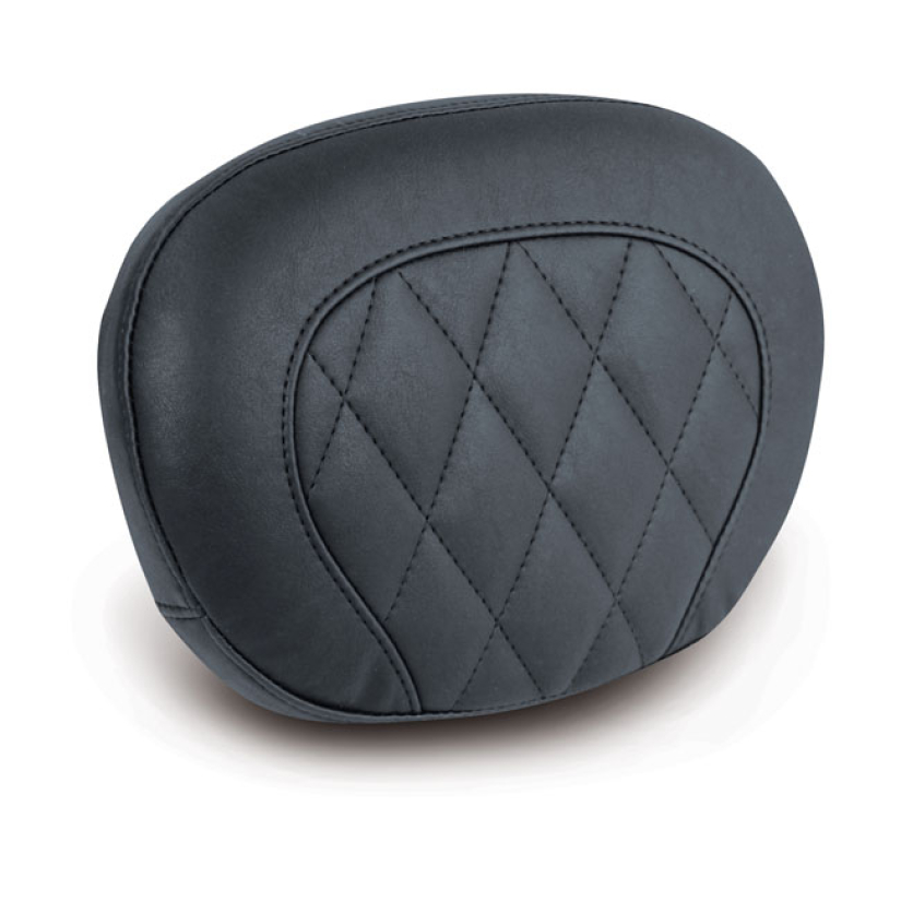 MUSTANG, SISSY BAR BACK PAD. BLACK. DIAMOND DIAMOND STITCH PATTERN. 12 537584