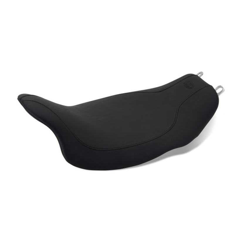MUSTANG, RUNAROUNDT SOLO SEAT BLACK. 10.5" WIDE. STANDARD STYLE STITCH 537593