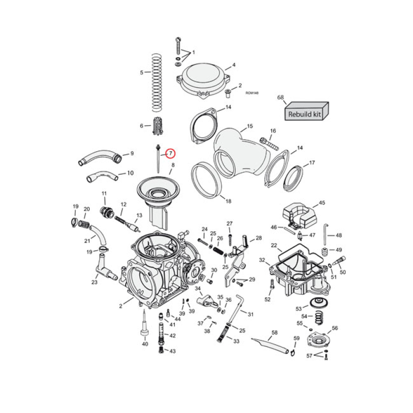 NEEDLE JET (MID-RANGE) CV CARB N65C 540063