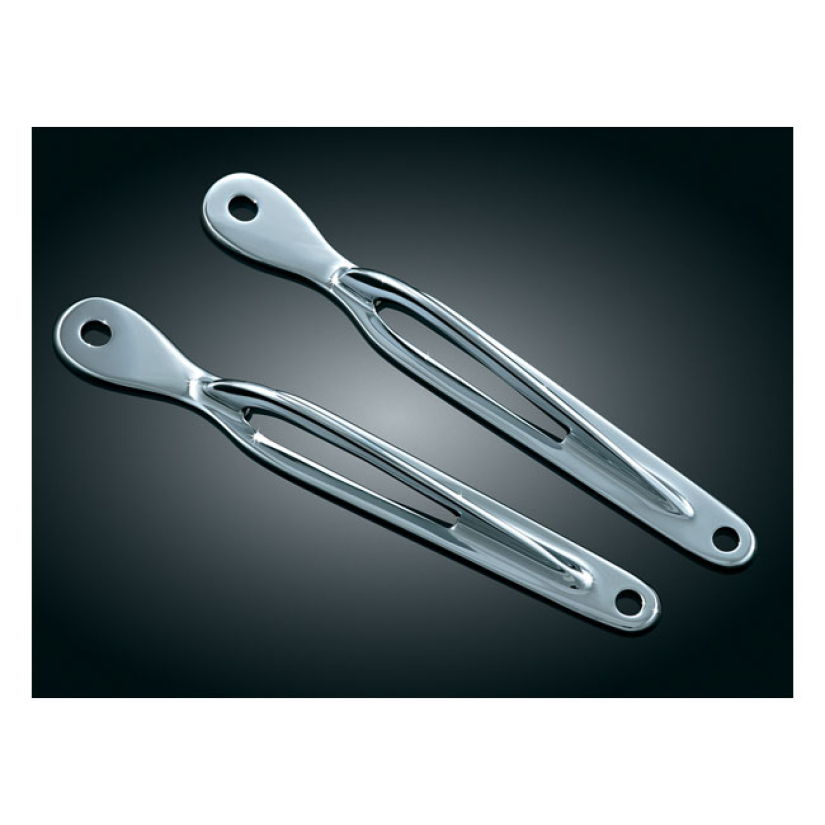 KURYAKYN, FRONT FORK CUSTOM TIE-DOWN BRACKETS. CHROME 541695