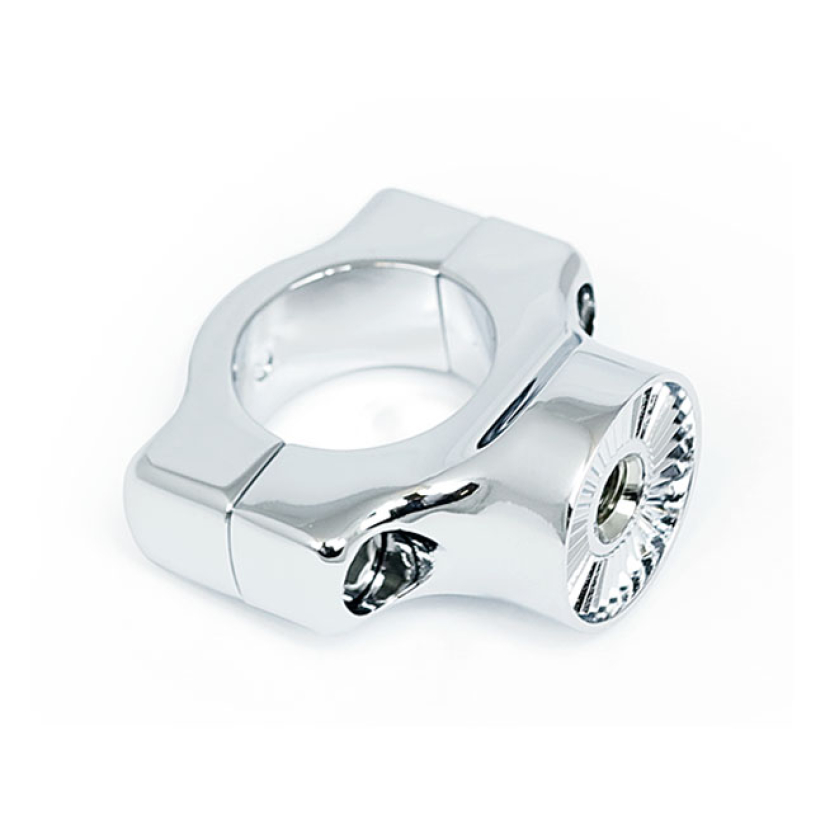 KURYAKYN, MOUNT CLAMP CHROME. MOUNTING CLAMP FOR KURYAKYN''S CURVED AN 541761