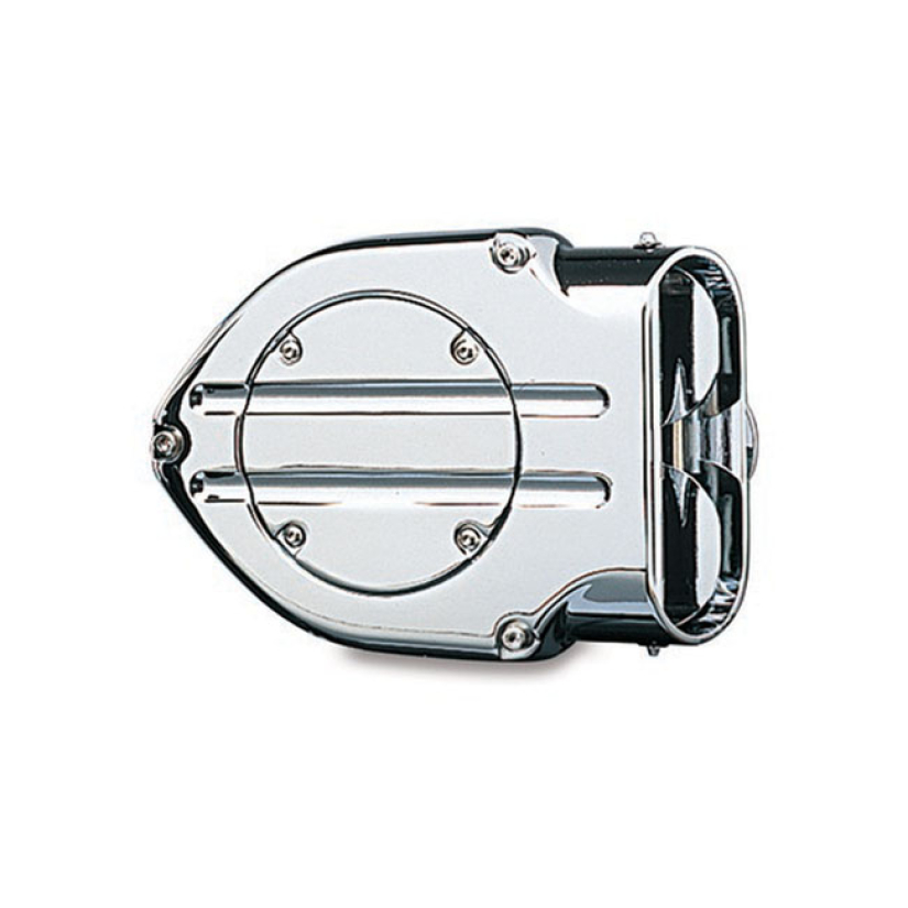 KURYAKYN, HYPERCHARGER AIR CLEANER. CHROME / BLOOD GROOVE 541896