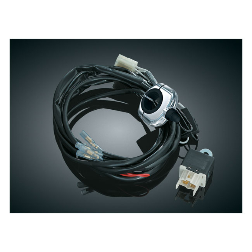 KURYAKYN, UNIVERSAL DRIVING LIGHT WIRING RELAY KIT. BLACK WITH HANDLEB 541916
