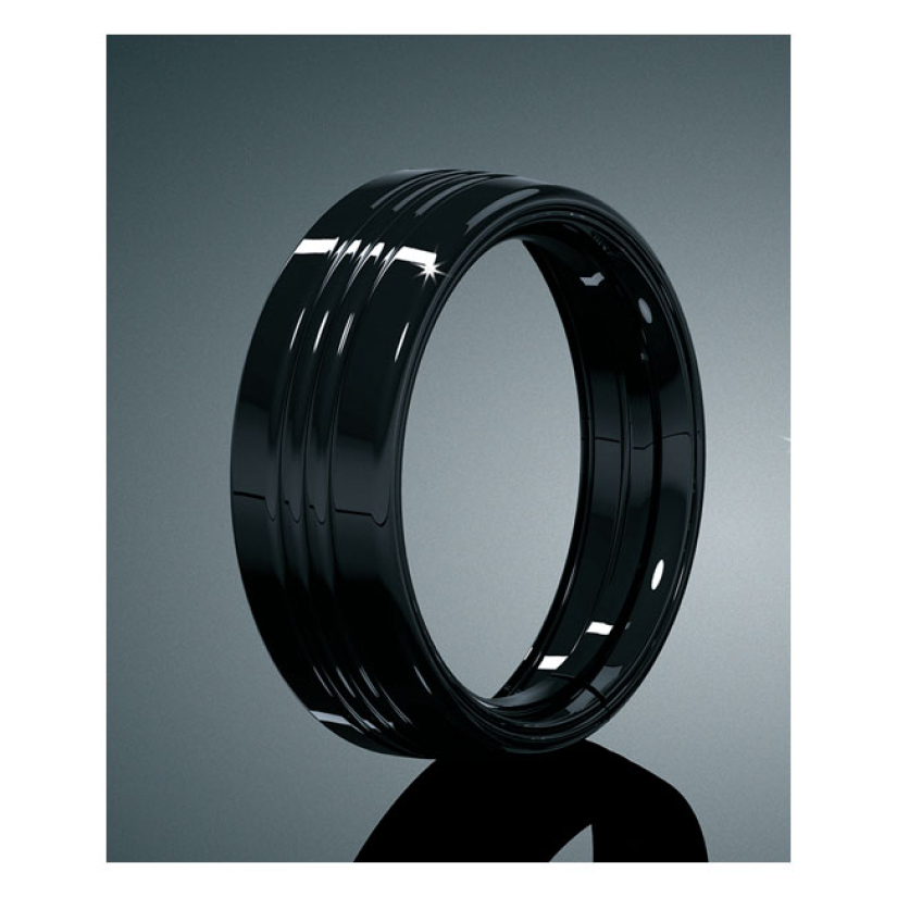 KURYAKYN, 7" HEADLAMP TRIM RING. GLOSS BLACK A STYLE BOOSTER PLUS. EAS 542406