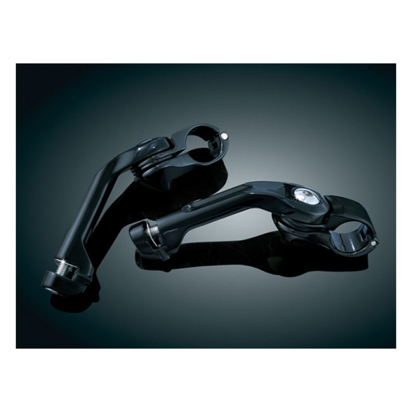 KURYAKYN, TOUR-TECH CRUISE PEG MOUNTS. LONG. BLACK GLOSS BLACK FINISH. 542782