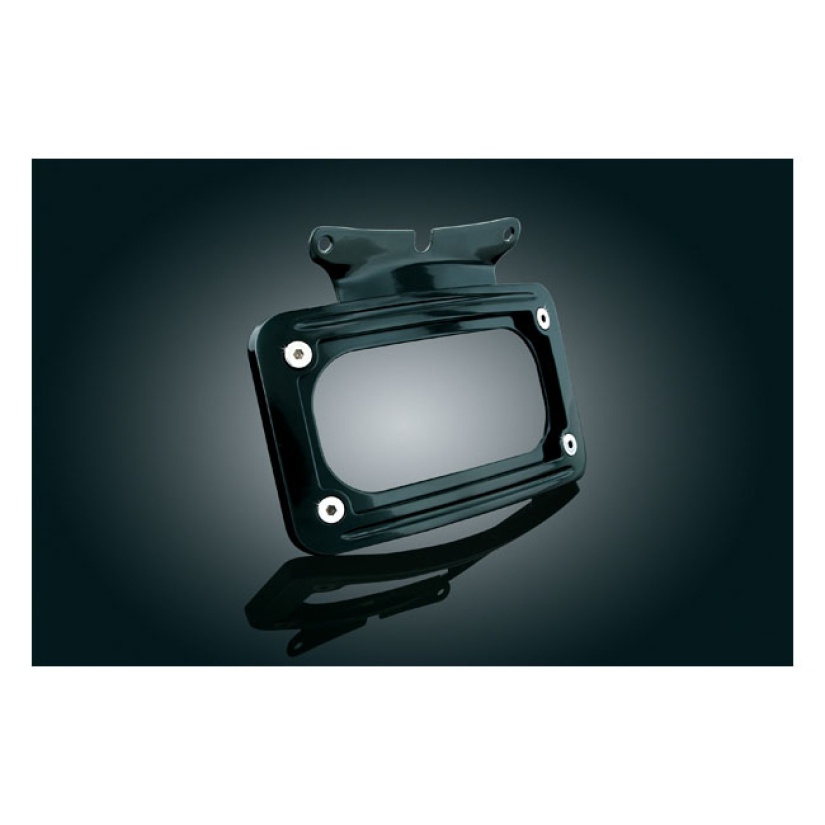 KURYAKYN, CURVED LICENSE PLATE MOUNT. BLACK GLOSS BLACK FINISH. FOR TO 542806
