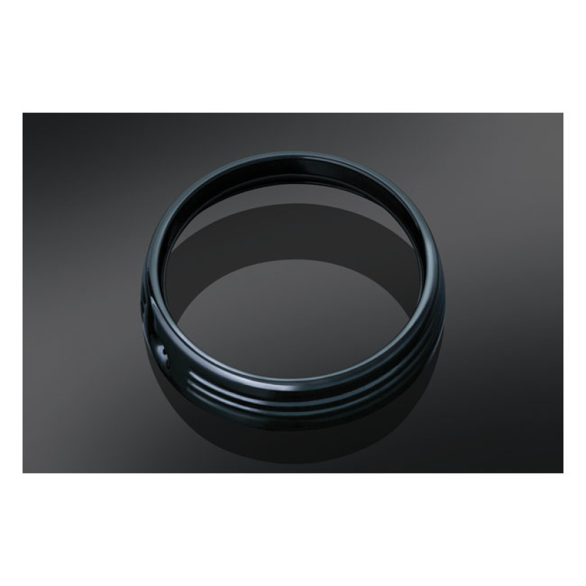 KURYAKYN, 7" HEADLAMP TRIM RING. GLOSS BLACK A STYLE BOOSTER PLUS. EAS 542834