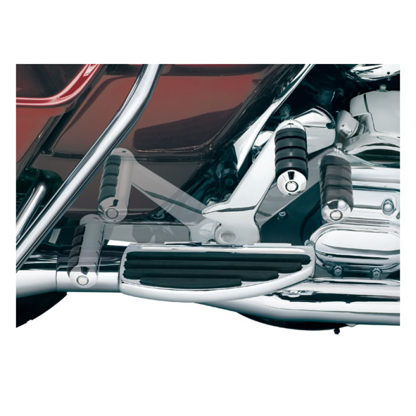 KURYAKYN, ADJUSTABLE TOURING PASSENGER PEGS. CHROME WORKS PERFECTLY IN 544096