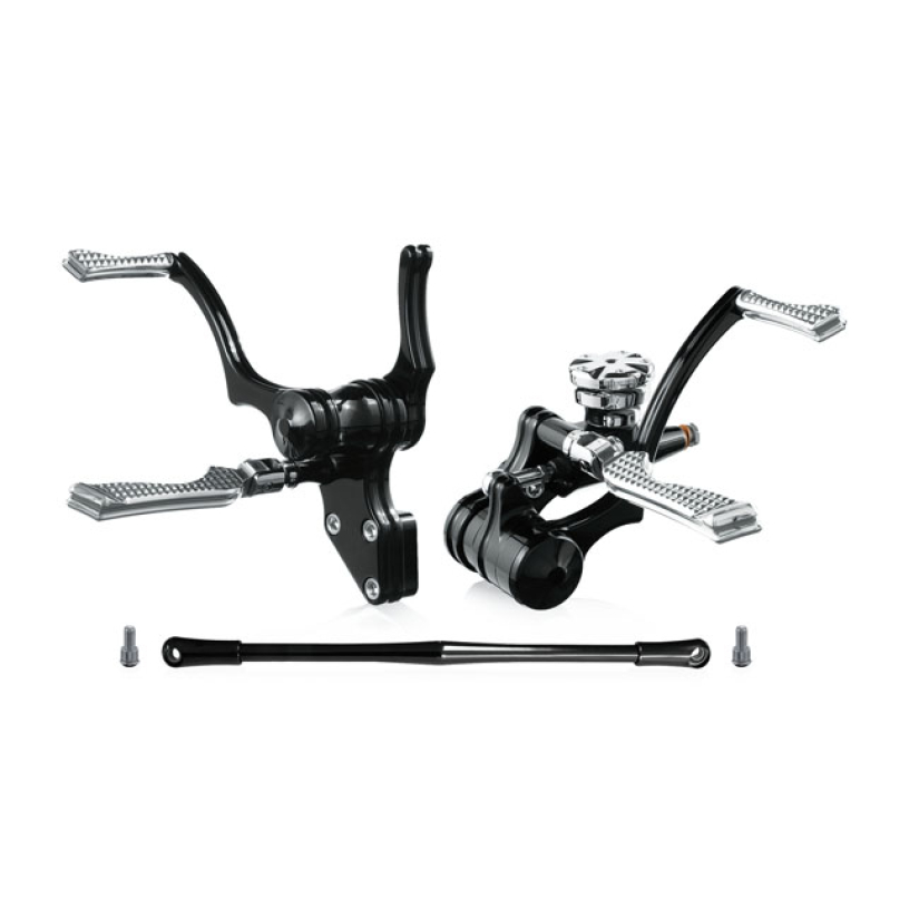 REBUFFINI, MINI FORWARD CONTROLS. 1" EXTENDED. BLACK 546794
