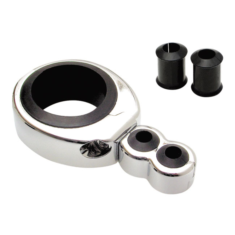MOTION PRO, SWIVEL HEAD CLAMPS CHROME; DUAL SWIVEL 1" & 1-1/8" 547195