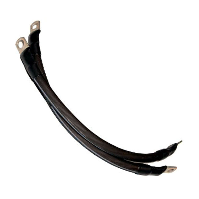 NAMZ, BATTERY CABLE SET. BLACK. 6 INCH (15CM) ''- WITH A BLACK PROTECT 548134