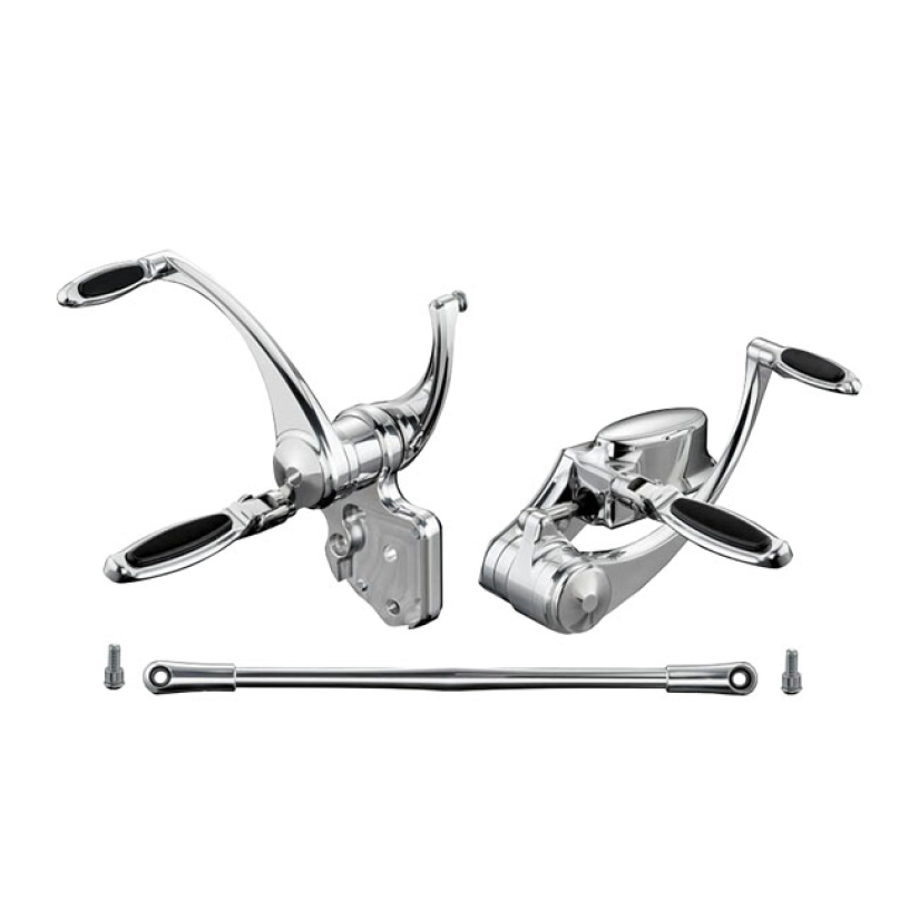 REBUFFINI, ELLIPSE FORWARD CONTROLS. 1" EXTENDED. CHROME 549002