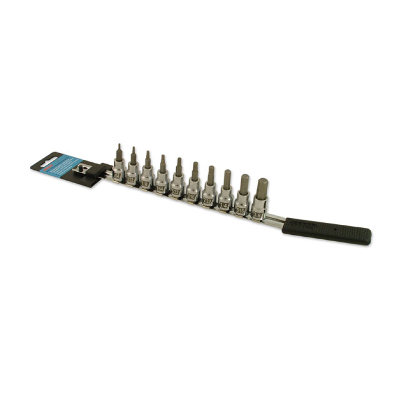 CRUZTOOLS, HEX SOCKET BIT SET. 3/8" DRIVE 550140