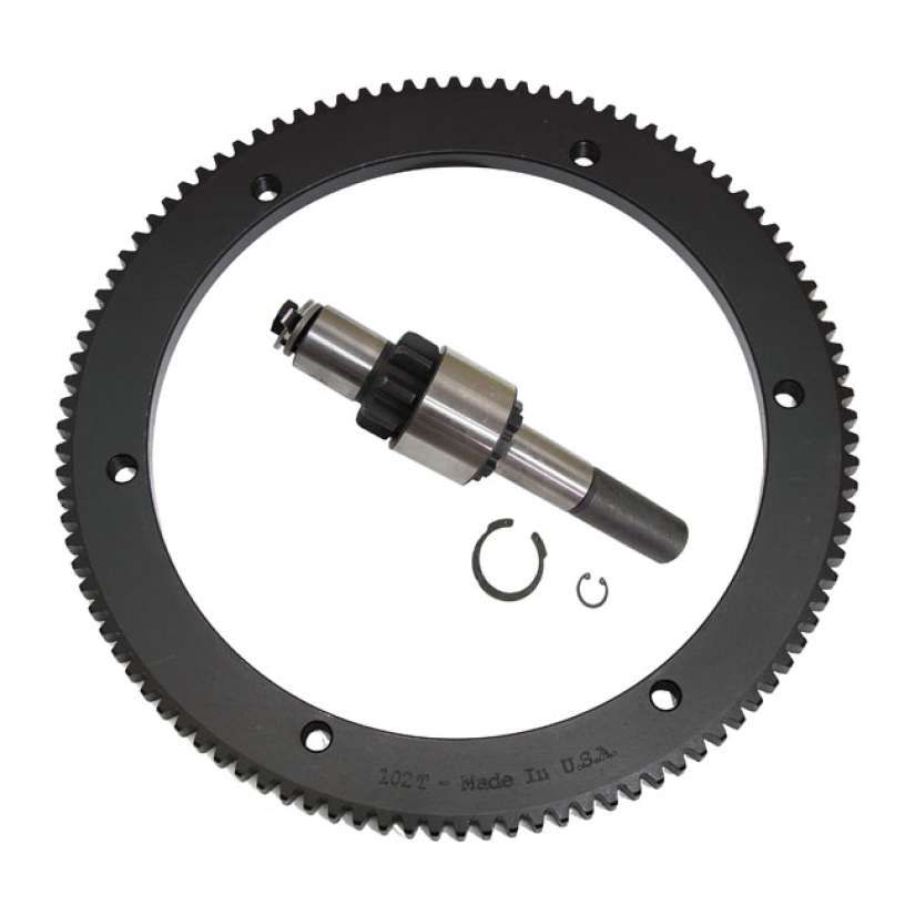 STARTER RING GEAR & JACKSHAFT KIT, 102T STOCK REPLACEMENT; WILL ALSO C 552089