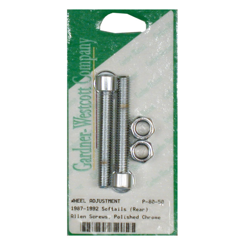 AXLE ADJUSTER KIT, POLISHED CHROME ALLEN  87-94 SOFTAIL (NU) 552216