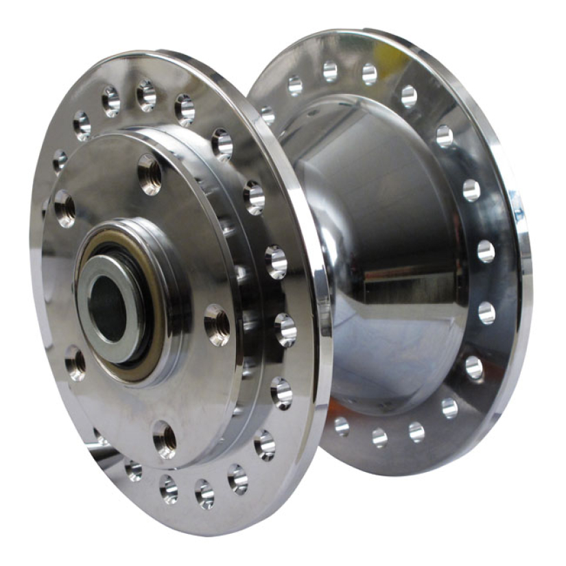 WHEEL HUB FRONT, CHROME. DUAL DISC 555702