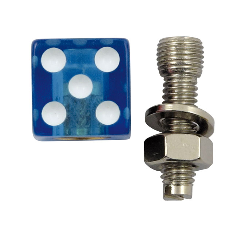 TRIK TOPZ LICENSE PLATE MOUNTS DICE CLEAR BLUE LICENSE PLATE MOUNTS FO 555967