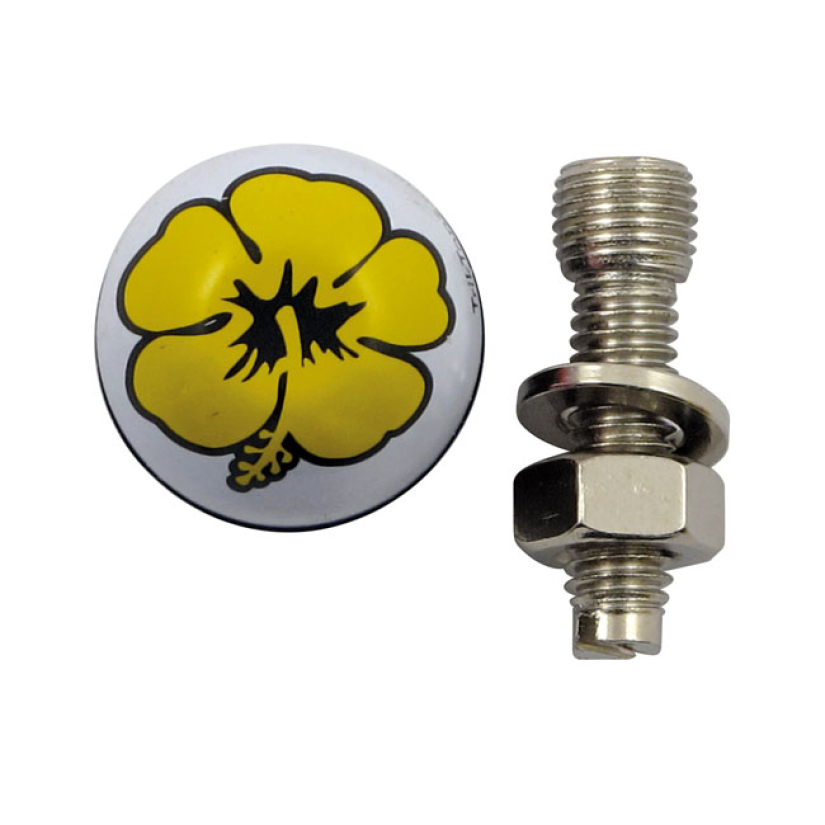 TRIK TOPZ LICENSE PLATE MOUNTS FLOWER YELLOW LICENSE PLATE MOUNTS FOR 555996