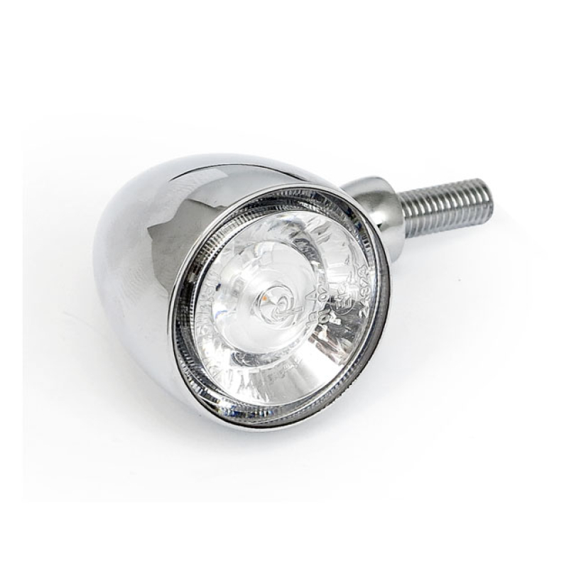 KELLERMANN, BULLET 1000 POSITION LIGHT TURN SIGNAL. CHROME WITH WHITE 558140