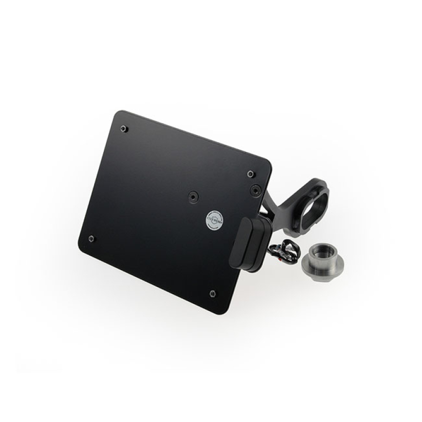 CULT-WERK, SIDE MOUNT LICENSE PLATE BRACKET, BLACK. AUSTRIA GLOSS BLAC 558641