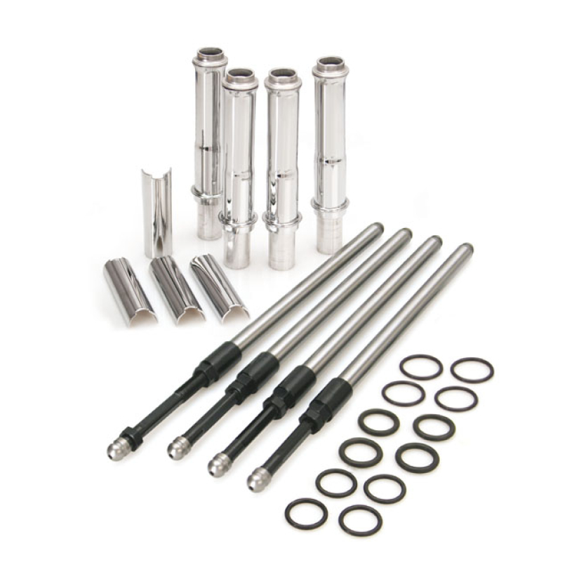 S&S QUICKEE PUSHROD & COVER KIT CHROME 558660