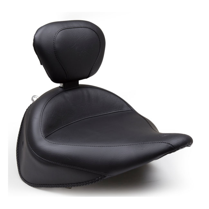 MUSTANG, WIDE TOURING SOLO SEAT. WITH RIDER BACKREST 16.5" WIDE. FITS 558737