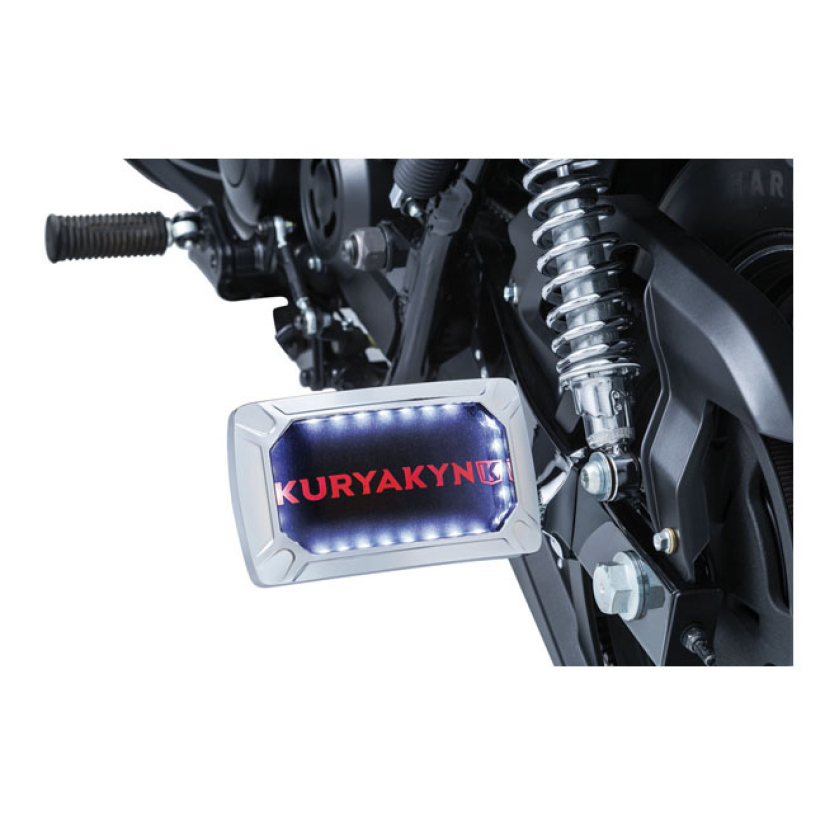 KURYAKYN, NOVA CURVED LICENSE PLATE HOLDER, HORIZONTAL SIDE MOUNT; CHR 558984