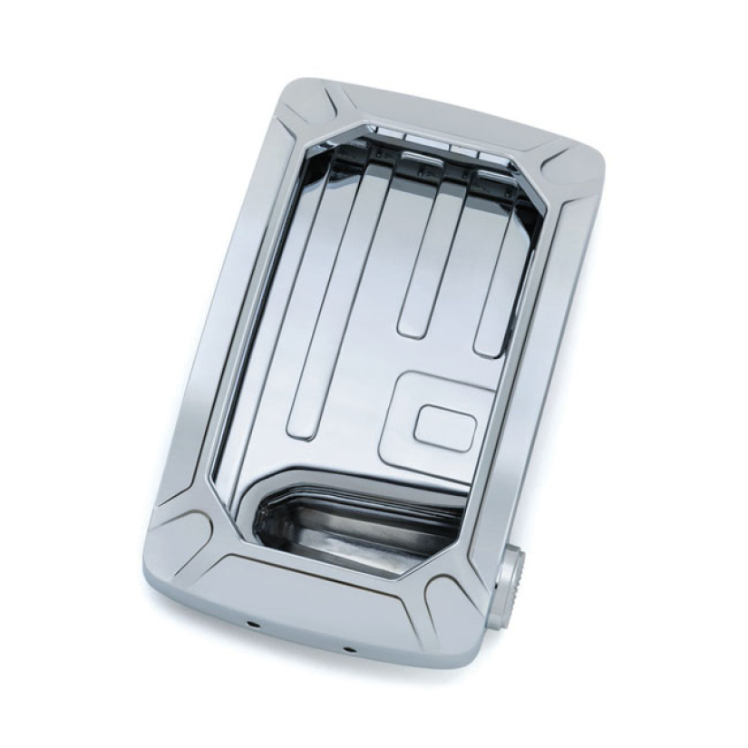 KURYAKYN, NOVA CURVED LICENSE PLATE HOLDER, VERTICAL SIDE MOUNT, CHROM 558986