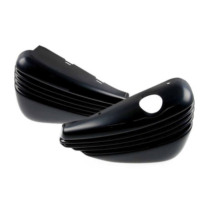 CULT-WERK, ''BOBBER'' SIDE COVER SET. GLOSS BLACK UNPAINTED GLOSS BLAC 559354