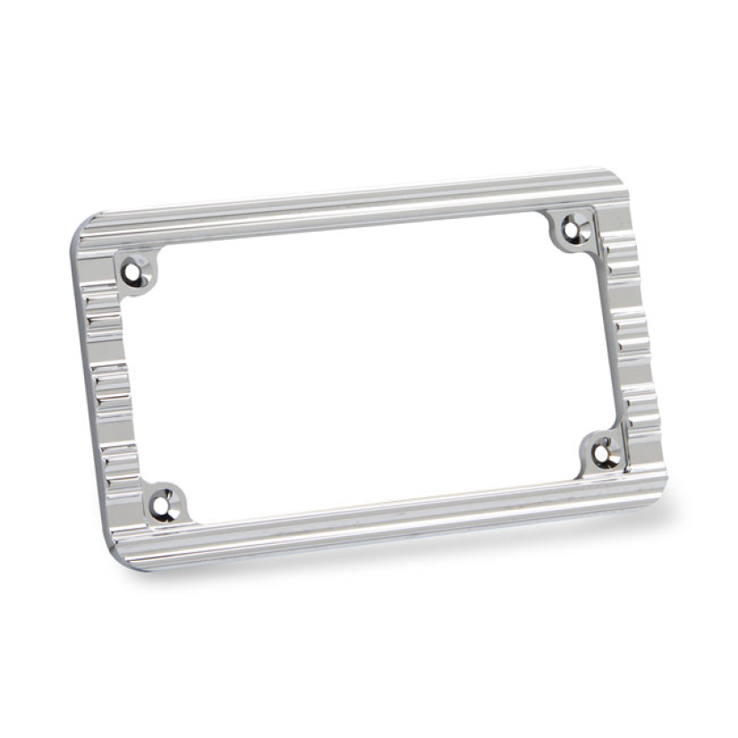NESS LICENSE PLATE FRAME 10-GAUGE. CHROME 560276