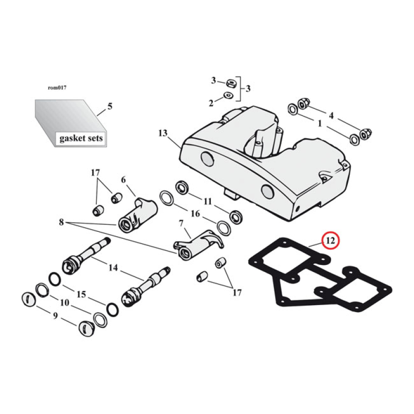 COMETIC, ROCKER COVER GASKETS. .031" FIBER 561252