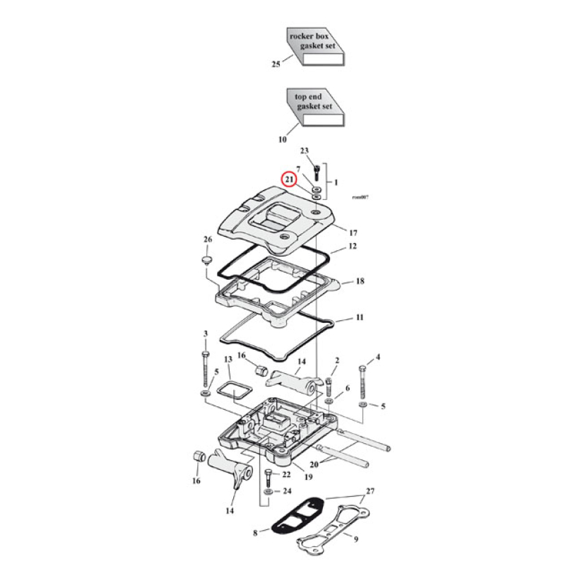 COMETIC, ROCKER BOX SEALS. PAPER 8 USED. OEM STYLE PAPER ROCKER COVER 561268
