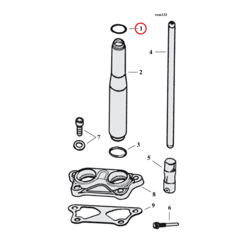 COMETIC, PUSHROD COVER O-RING. UPPER 4 USED. OEM REPLACEMENT REFERENCE 561269