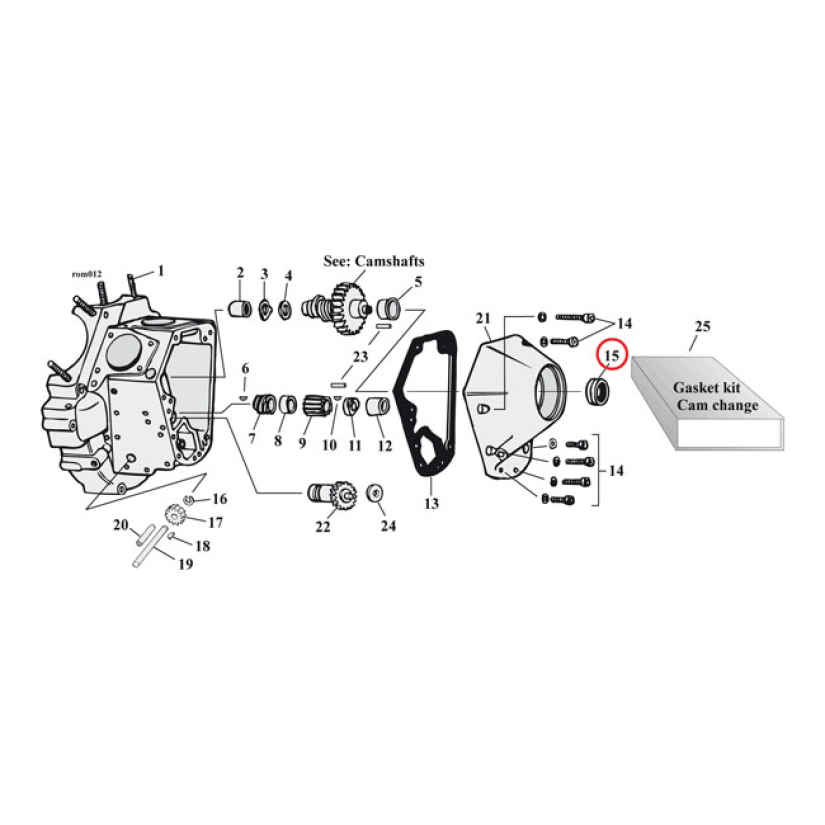 COMETIC, CAMSHAFT SEAL. DOUBLE LIP. RUBBER OD 561285