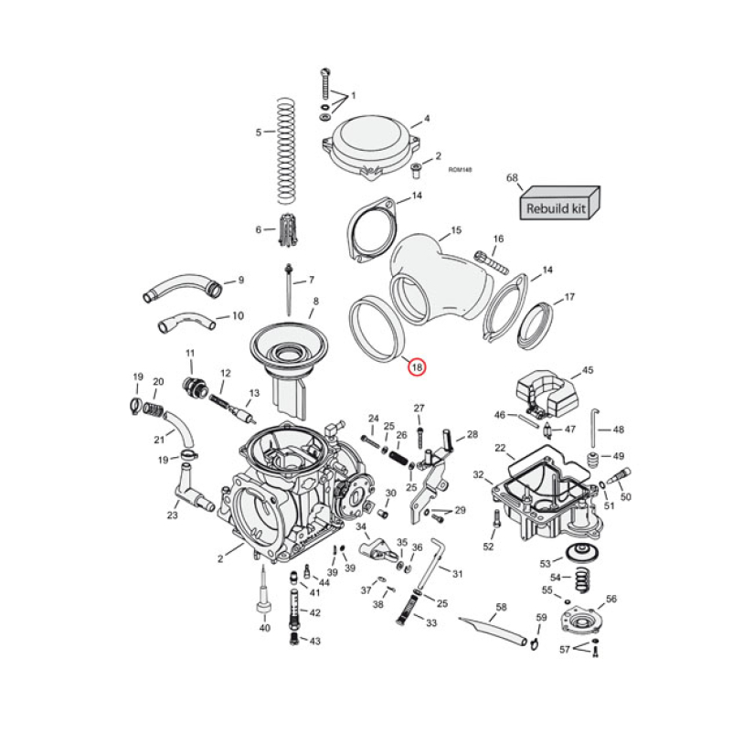 COMETIC SEAL, CV CARB TO MANIFOLD 561307