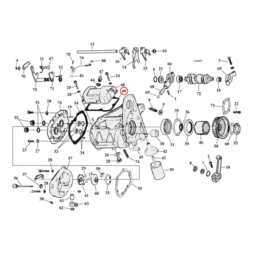 COMETIC, GASKET TRANSMISSION TOP COVER. .031" FIBER .031" FIBER. OEM R 561331