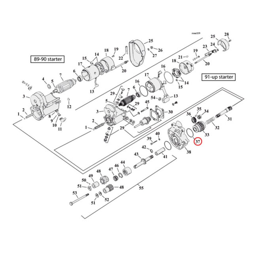 COMETIC, O-RING STARTER HOUSING OEM REPLACEMENT REFERENCE 11116. 89-07 561347