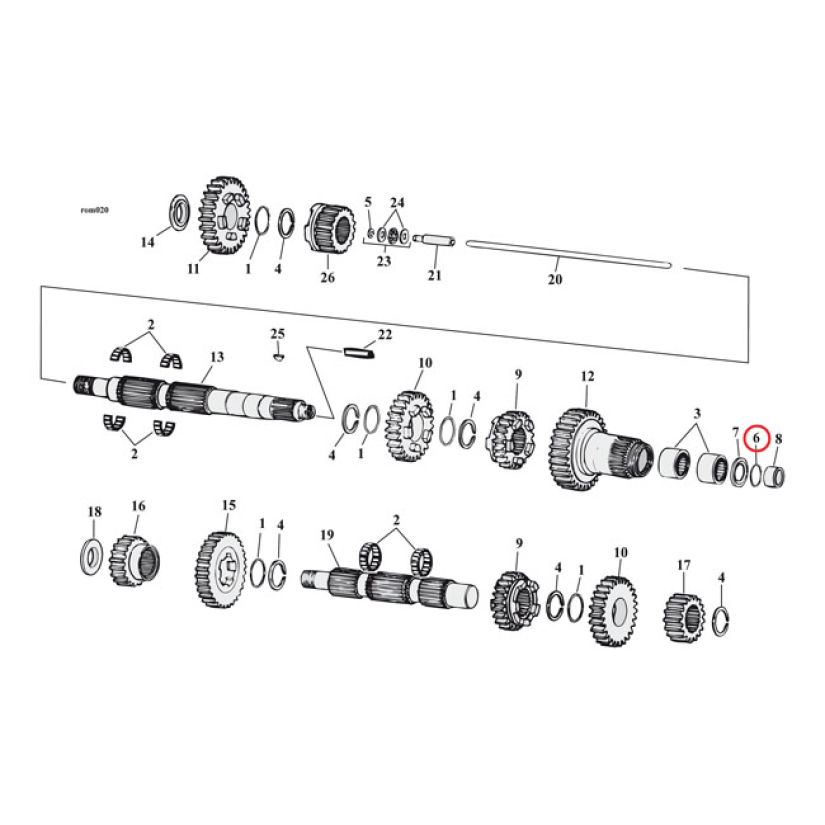 COMETIC, O-RING TRANSMISSION MAINSHAFT. RIGHT END 1 USED. OEM REPLACEM 561363