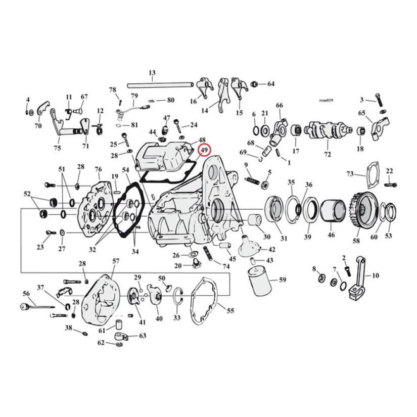 COMETIC, GASKET TRANSMISSION TOP COVER. .031" FIBER .031" FIBER. OEM R 561398