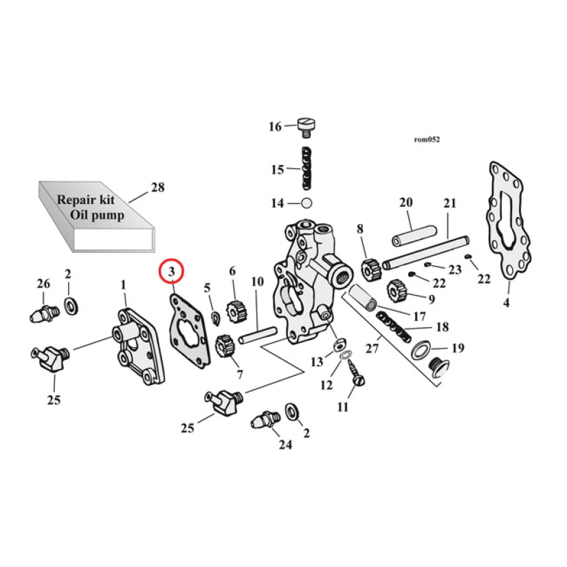 COMETIC, OIL PUMP BODY TO COVER GASKET FIBER. OEM REPLACEMENT REFERENC 561415