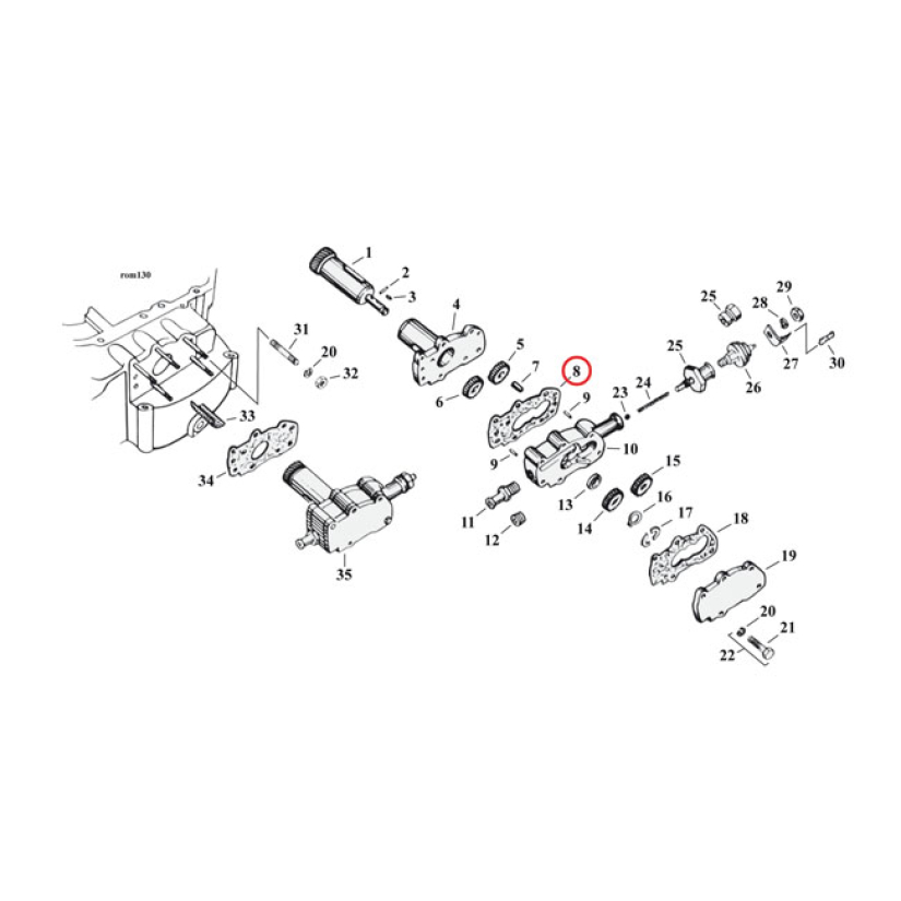 COMETIC, OIL PUMP BODY TO INNER COVER GASKET FIBER. OEM REPLACEMENT RE 561451