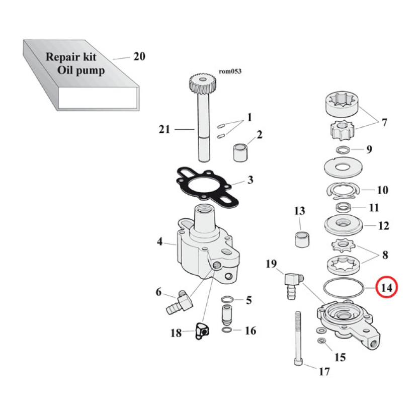 COMETIC, OIL PUMP BODY TO COVER O-RING OEM REPLACEMENT REFERENCE 26434 561453
